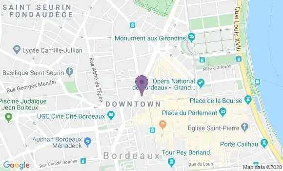 Localisation Crédit Agricole Agence de Bordeaux Condillac