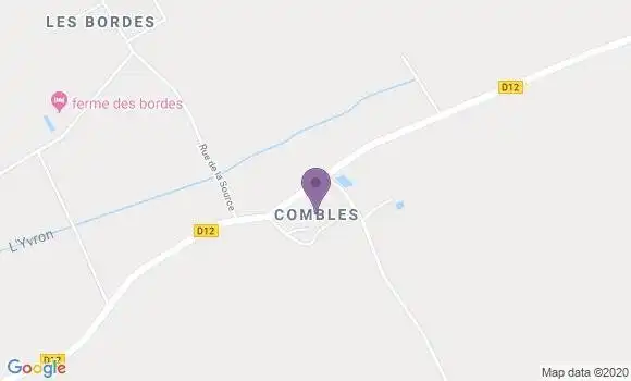 Localisation Crédit Agricole Agence de Combles