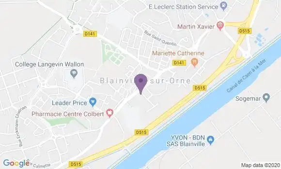 Localisation Crédit Agricole Agence de Blainville sur Orne
