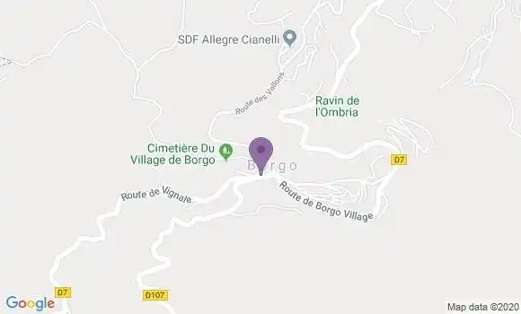 Localisation Crédit Agricole Agence de Borgo