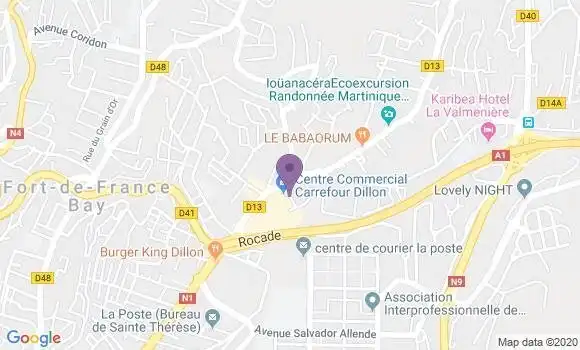 Localisation Crédit Agricole Agence de Fort de France Bardinet