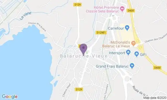 Localisation Crédit Agricole Agence de Balaruc Zone Commerciale