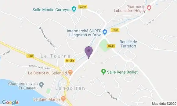 Localisation Crédit Agricole Agence de Langoiran