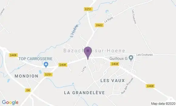 Localisation Crédit Agricole Agence de Bazoches sur Hoesne
