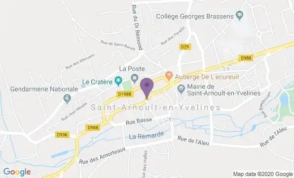 Localisation Crédit Agricole Agence de Saint Arnoult en Yvelines