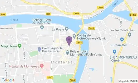 Localisation LCL Agence de Montereau Fault Yonne