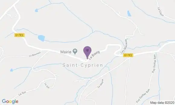 Localisation Crédit Agricole Agence de Saint Cyprien