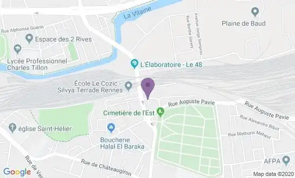 Localisation Crédit Agricole Agence de Cesson Sévigné la Monniais