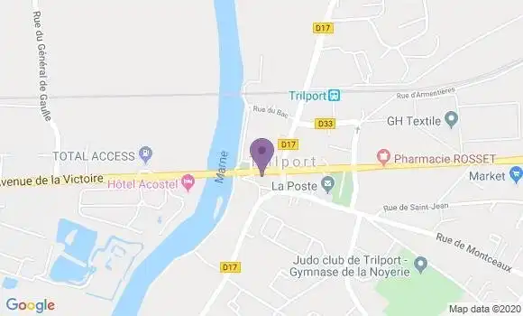 Localisation Crédit Agricole Agence de Trilport