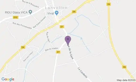 Localisation Crédit Agricole Agence de Lanvollon