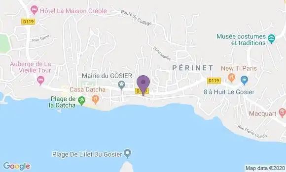 Localisation Crédit Agricole Agence de Le Gosier