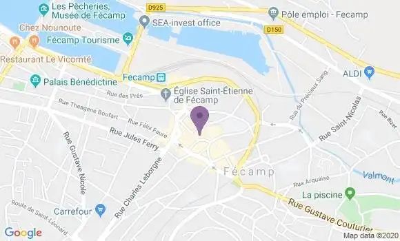 Localisation Crédit Agricole Agence de Fécamp