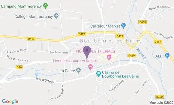 Localisation Crédit Agricole Agence de Bourbonne les Bains