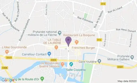 Localisation Crédit Agricole Agence de La Flèche