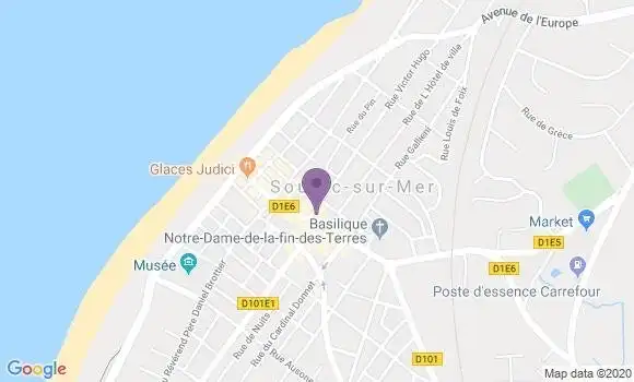 Localisation Crédit Agricole Agence de Soulac sur Mer