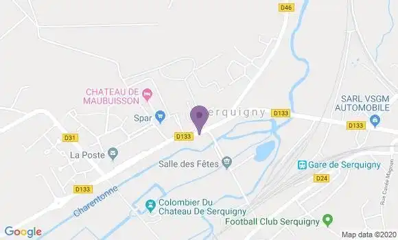 Localisation Crédit Agricole Agence de Serquigny