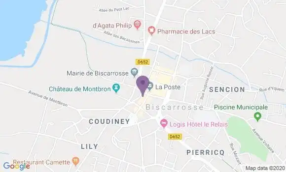 Localisation Crédit Agricole Agence de Biscarrosse