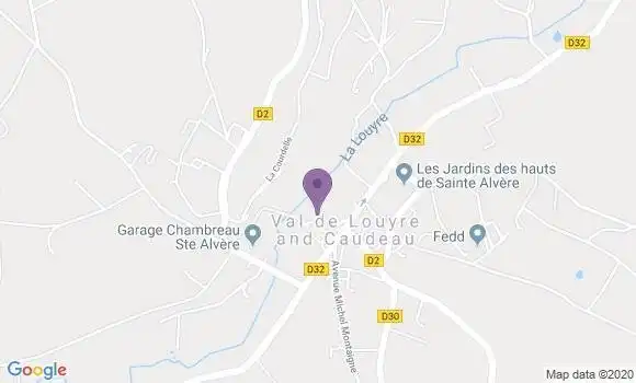 Localisation Crédit Agricole Agence de Sainte Alvère