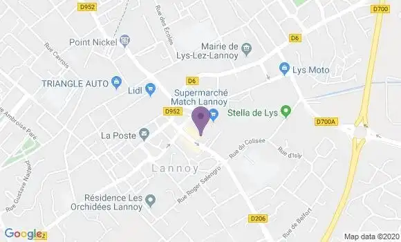 Localisation Crédit Agricole Agence de Lannoy