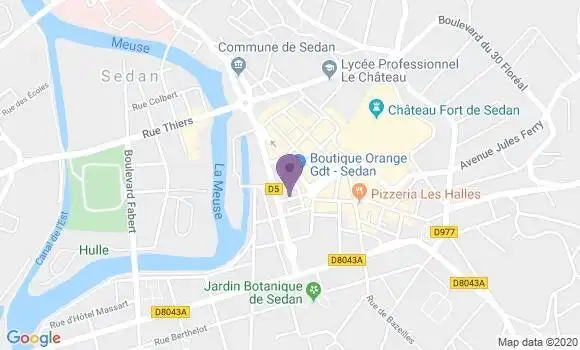 Localisation Crédit Agricole Agence de Sedan Professionelle