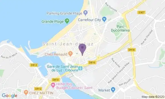 Localisation Crédit Agricole Agence de Saint Jean de Luz Halles