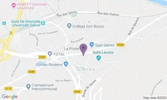 Localisation Crédit Agricole Agence de Gières