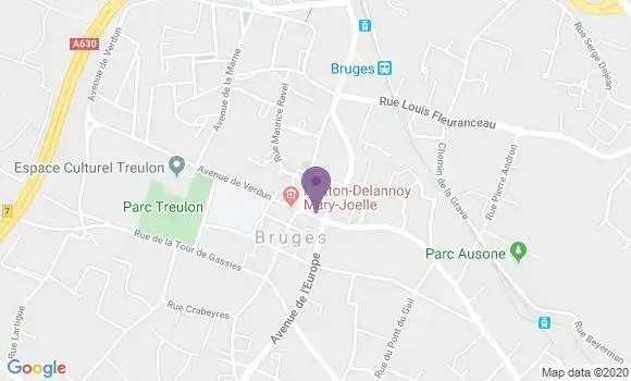 Localisation Crédit Agricole Agence de Bruges