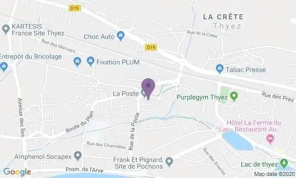 Localisation Crédit Agricole Agence de Thyez