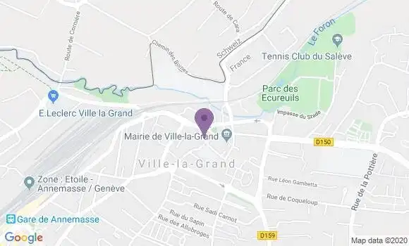 Localisation Crédit Agricole Agence de Ville la Grand
