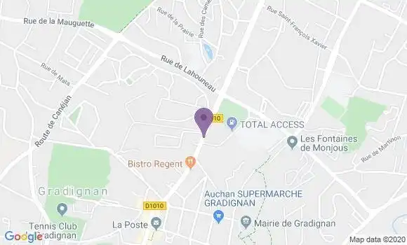 Localisation LCL Agence de Gradignan