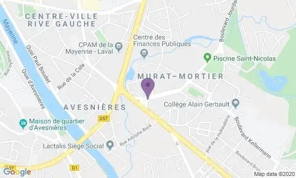 Localisation Crédit Agricole Agence de Laval Murat