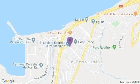 Localisation Crédit Agricole Agence de La Possession