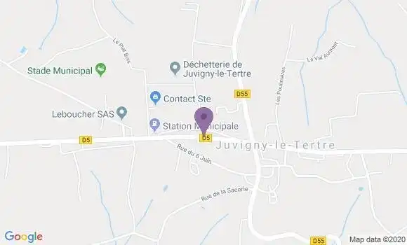 Localisation Crédit Agricole Agence de Juvigny le Tertre