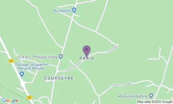 Localisation Crédit Agricole Agence de Paris Ancerville