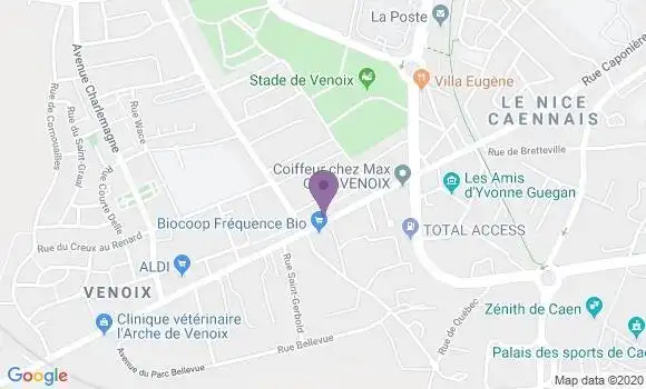 Localisation Crédit Agricole Agence de Caen Venoix