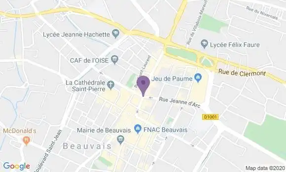 Localisation Crédit Agricole Agence de Beauvais Carnot
