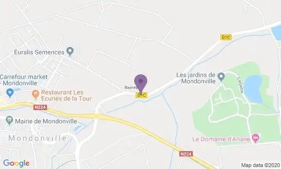 Localisation Crédit Agricole Agence de Mondonville