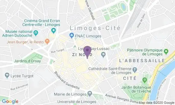 Localisation Crédit Agricole Agence de Limoges Espace Jaurès
