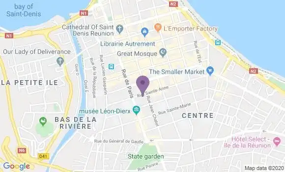 Localisation Crédit Agricole Agence de Saint Denis Professionnels