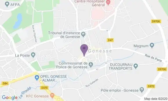 Localisation Crédit Agricole Agence de Gonesse