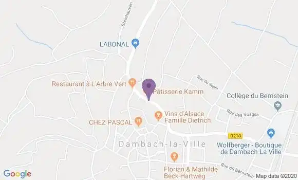 Localisation Crédit Agricole Agence de Dambach la Ville