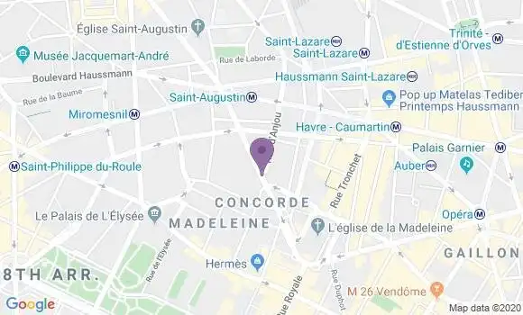 Localisation LCL Agence de Paris Anjou
