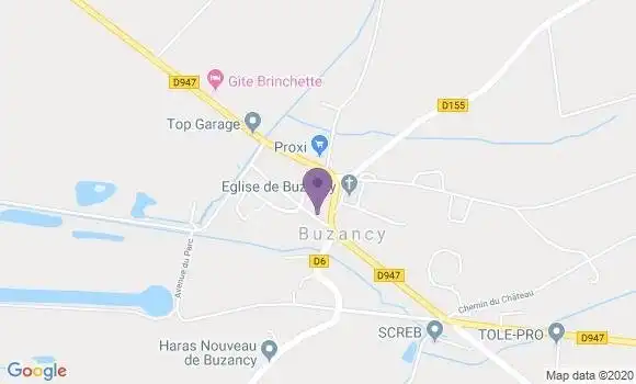 Localisation Crédit Agricole Agence de Buzancy