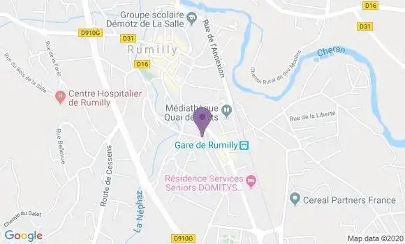 Localisation Crédit Agricole Agence de Rumilly