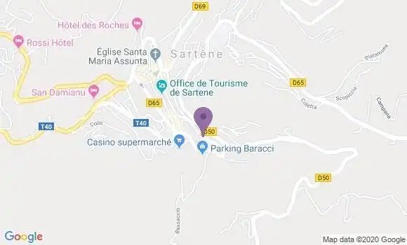 Localisation Crédit Agricole Agence de Sartène