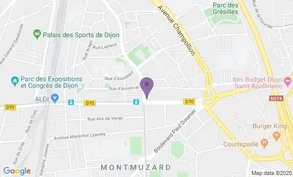 Localisation Crédit Agricole Agence de Dijon Poincaré