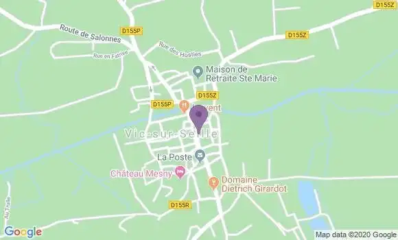 Localisation Crédit Agricole Agence de Vic sur Seille