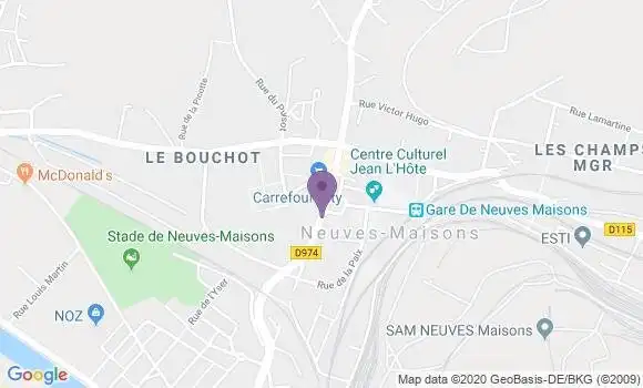 Localisation Crédit Agricole Agence de Neuves Maisons