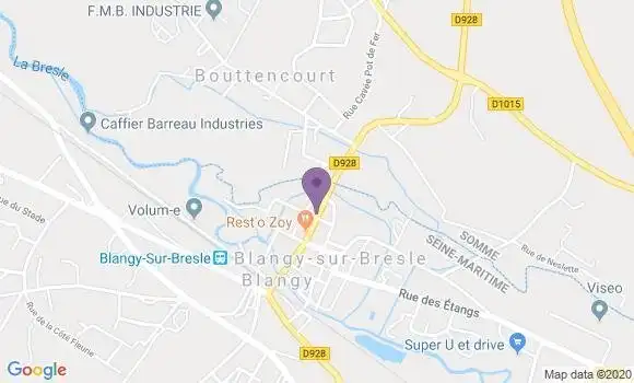 Localisation Crédit Agricole Agence de Blangy sur Bresle