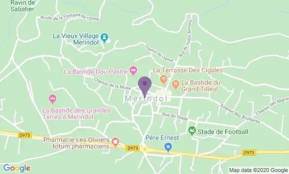 Localisation Crédit Agricole Agence de Mérindol
